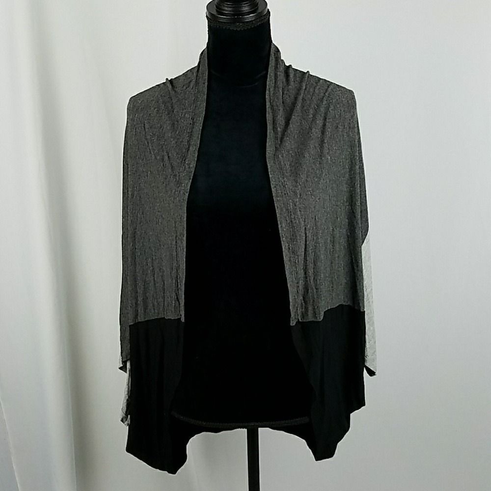 Pleione women XS open front cardigan shrug color block beach vacation cruise
